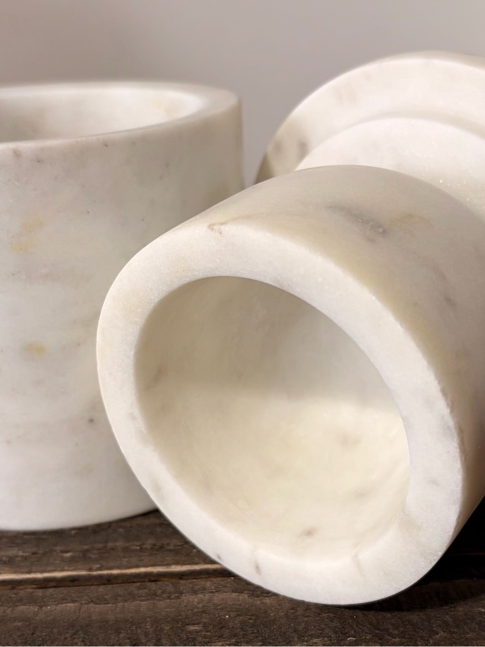 Brand New Solid Marble Butter Crock